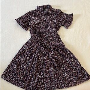 Brooks Brothers Navy Floral Blouse